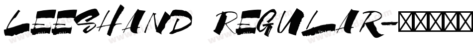 LeesHand Regular字体转换